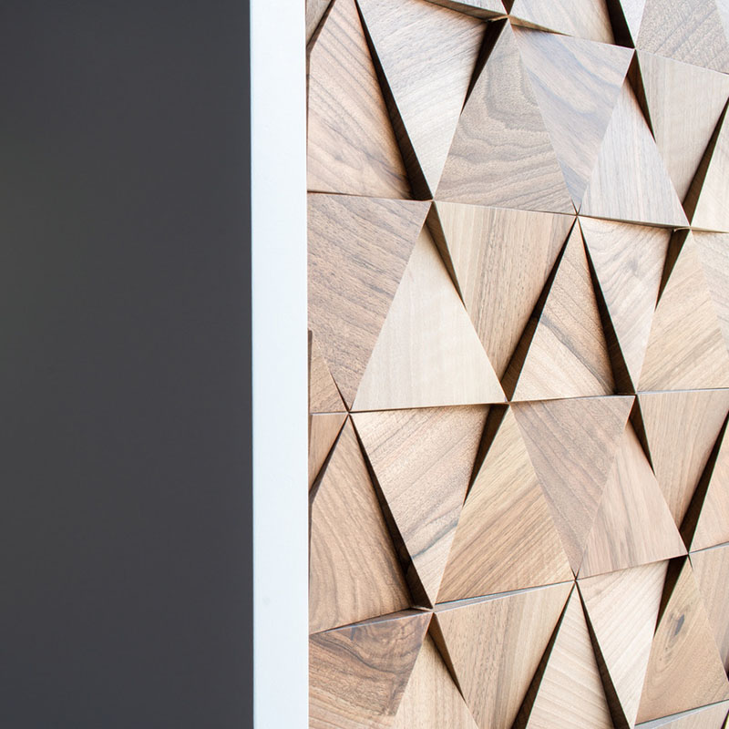 Blades Walnut Wood Wall Panel 1 - Designer Surface Solutions