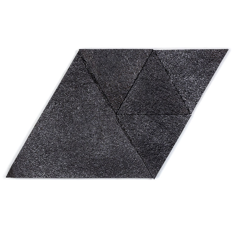 Korkstone Triangle Black Silver - Designer Surface Solutions