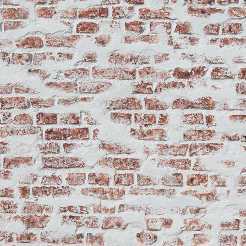 Loft Style Faux Brick Wall Panel Red & White - Designer Surface Solutions