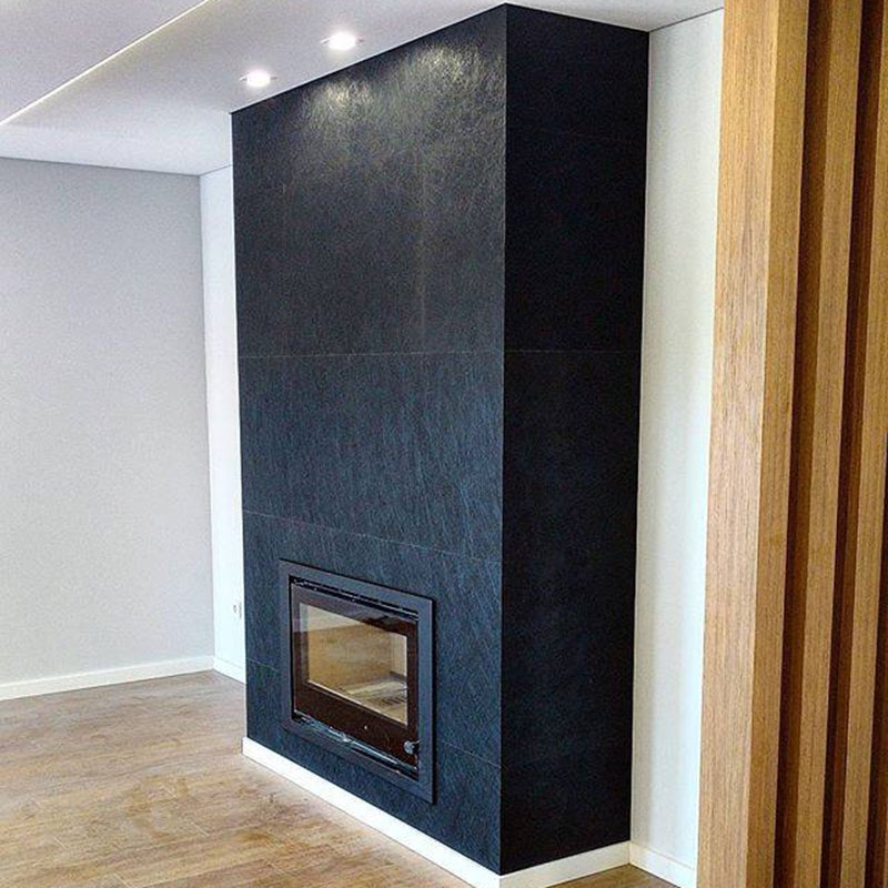 Metalegance Pure Black Fireplace Surround - Designer Surface Solutions