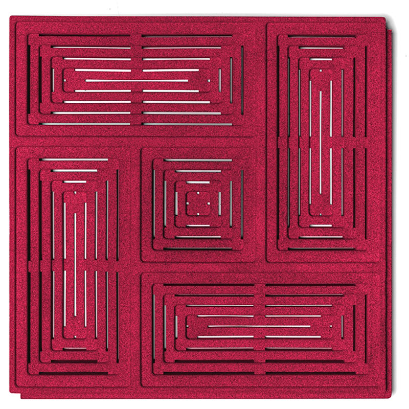 Organic Blocks Acoustic Panels Buzzer Red - Designer Surface Solutions