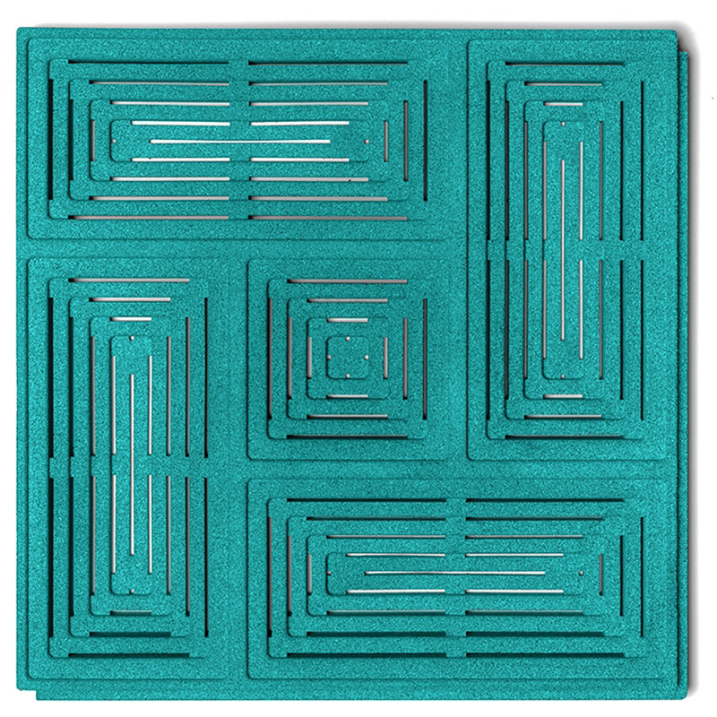 Organic Blocks Acoustic Panels Buzzer Turquoise - Designer Surface Solutions