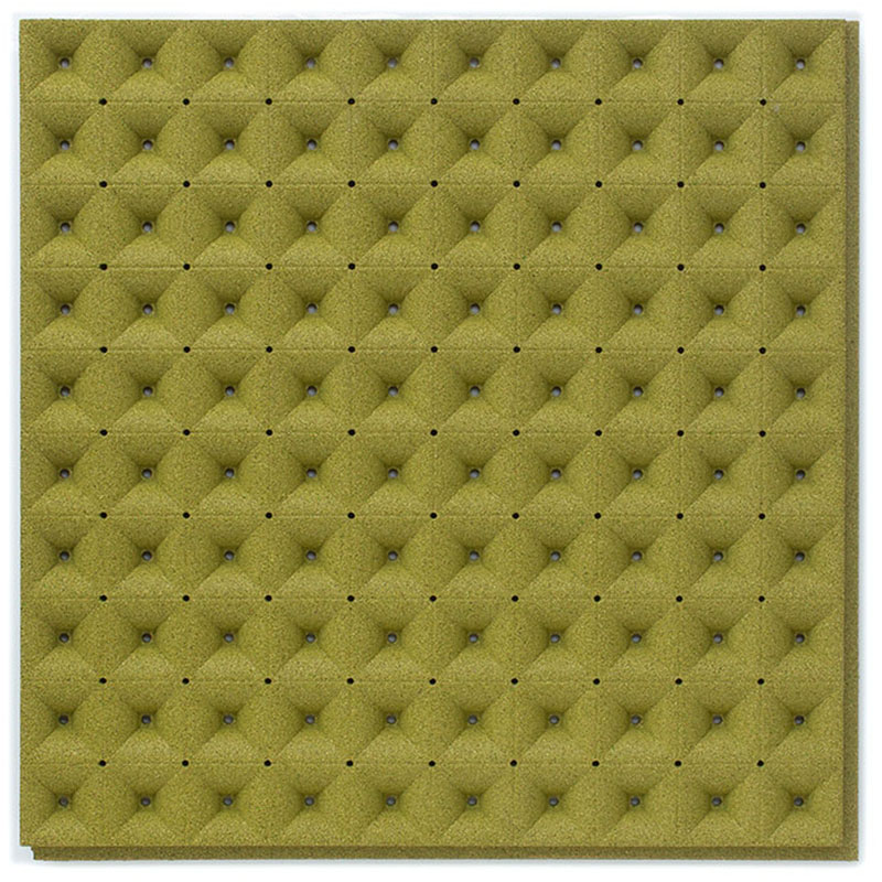 Organic Blocks Acoustic Panels Undertone Olive - Designer Surface Solutions