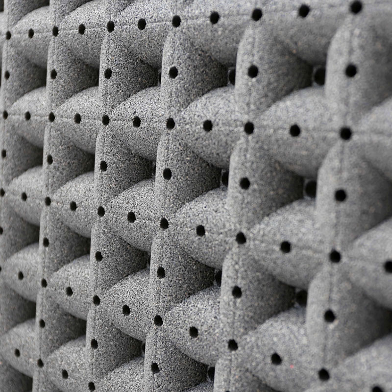 Organic Blocks Acoustic Panels Undertone Taupe Close up - Designer Surface Solutions