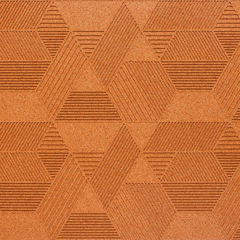 Organic Blocks Cork Strips Geometric Copper - Designer Surface Solutions