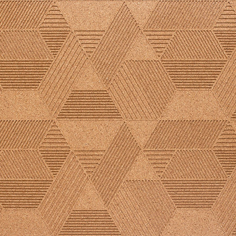 Organic Blocks Cork Strips Geometric Natural - Designer Surface Solutions