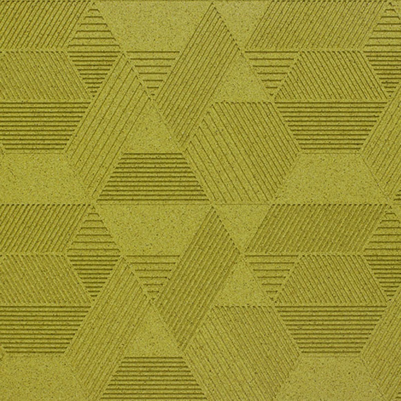 Organic Blocks Cork Strips Geometric Olive - Designer Surface Solutions