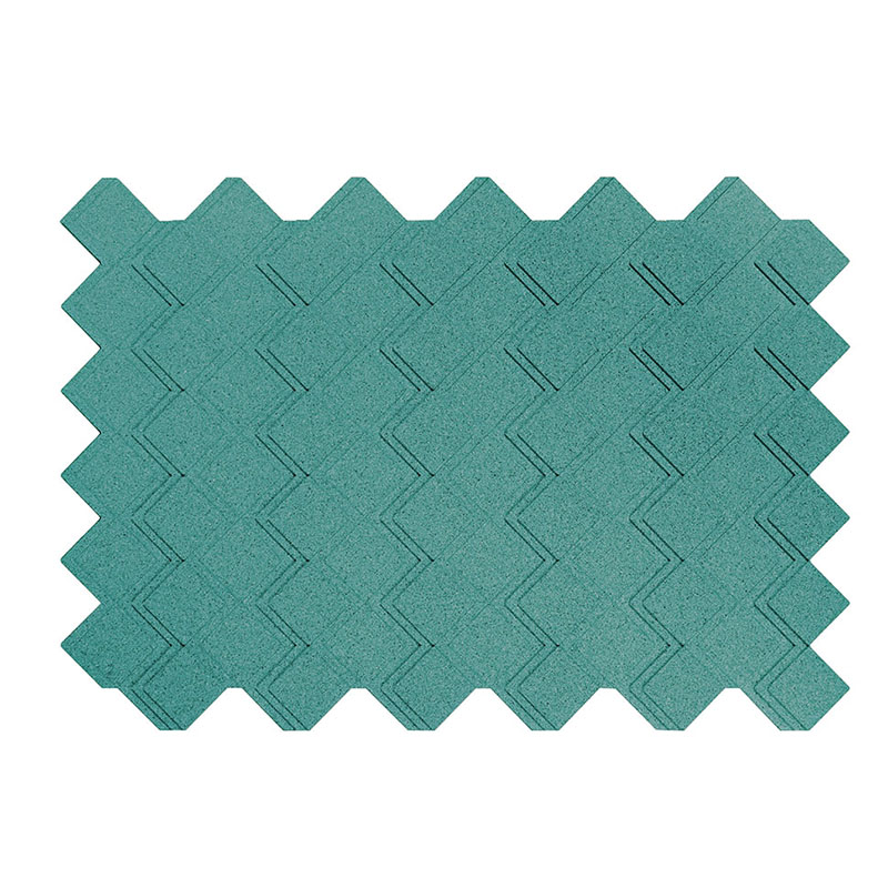 Organic Blocks Cork Strips Step Turquoise - Designer Surface Solutions