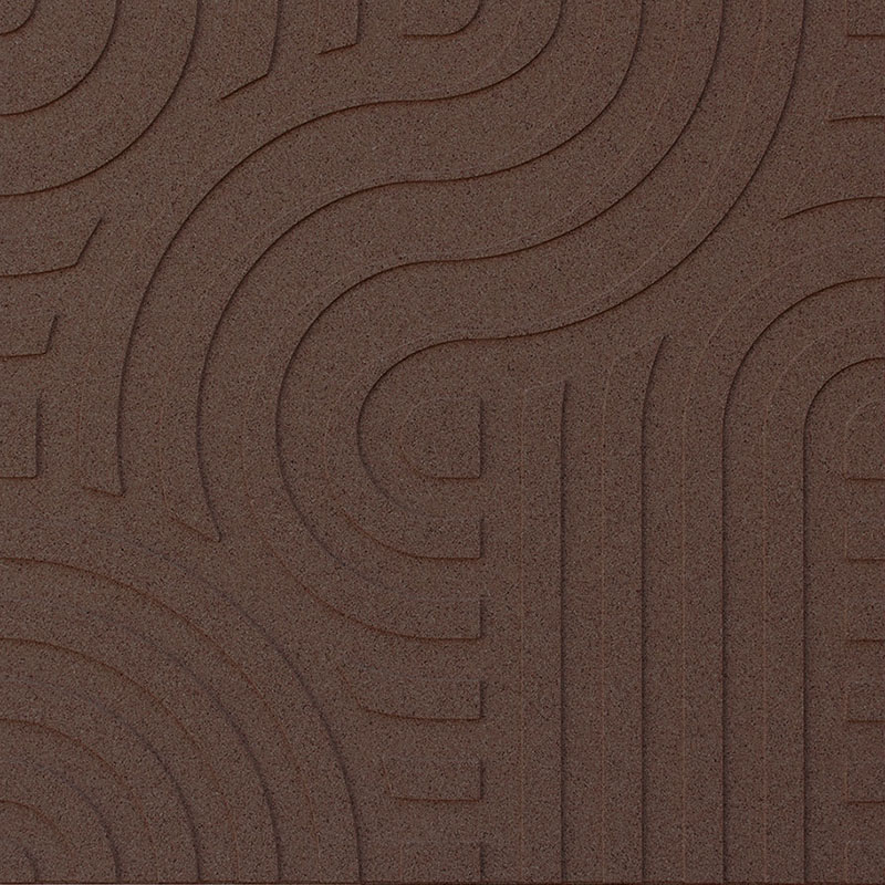 Organic Blocks Cork Strips Wave Aubergine - Designer Surface Solutions