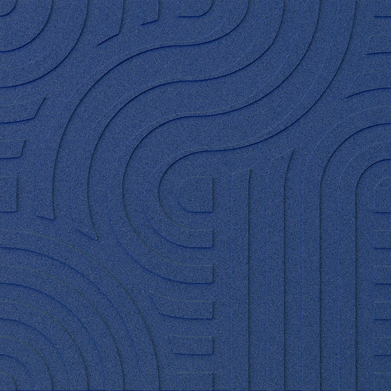 Organic Blocks Cork Strips Wave Blue - Designer Surface Solutions
