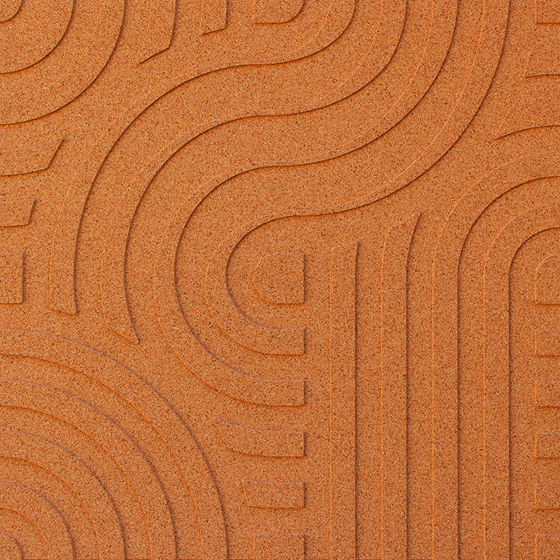 Organic Blocks Cork Strips Wave Copper - Designer Surface Solutions