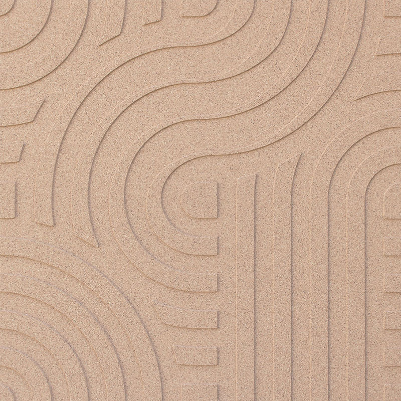 Organic Blocks Cork Strips Wave Ivory - Designer Surface Solutions
