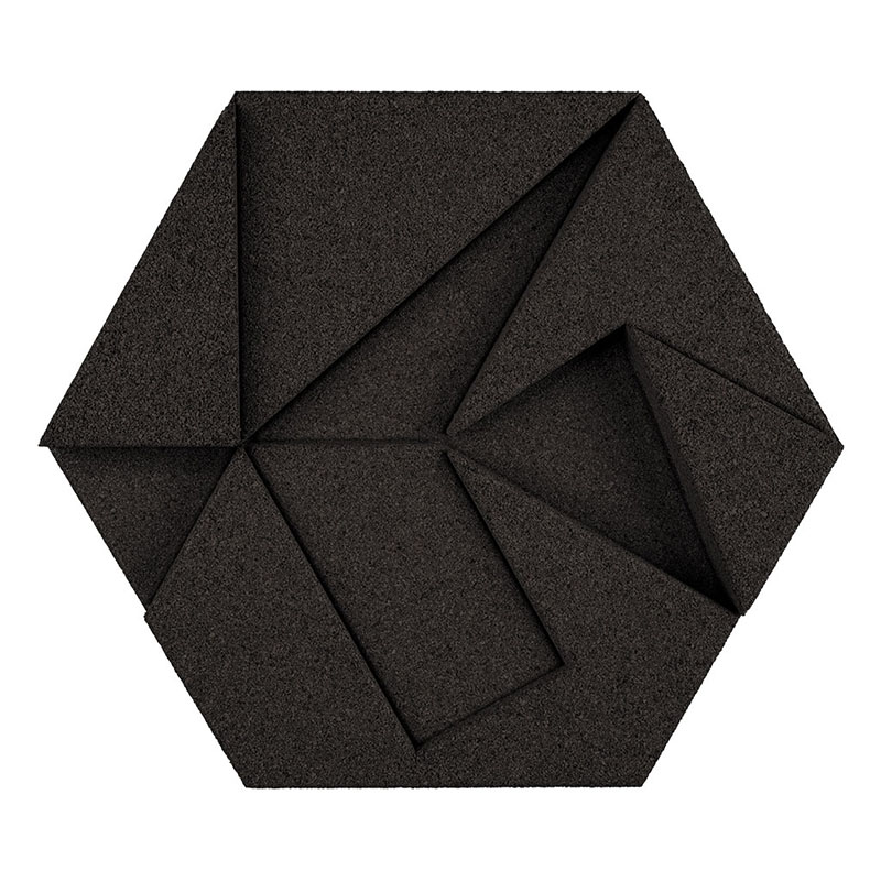 Organic Blocks Hexagon Black - Designer Surface Solutions