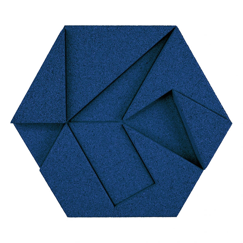Organic Blocks Hexagon Blue - Designer Surface Solutions