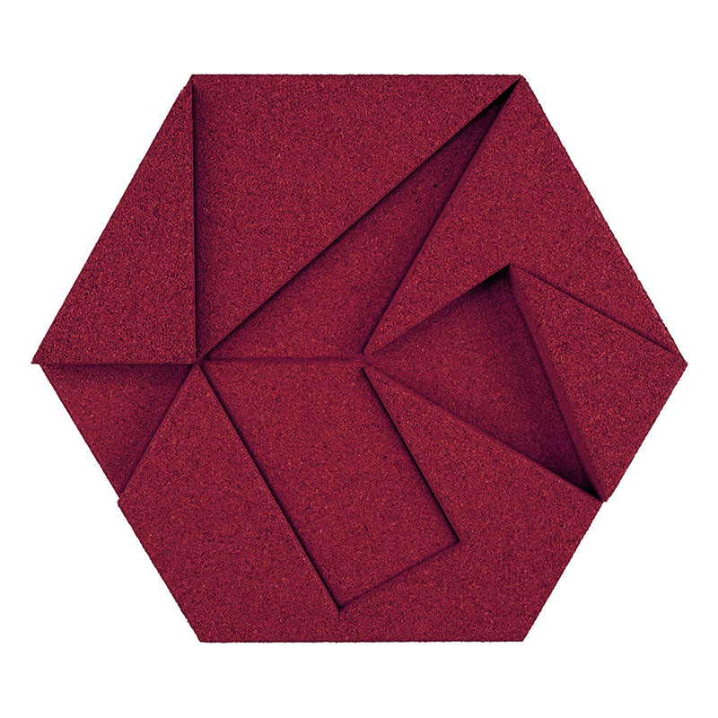 Organic Blocks Hexagon Bordeaux - Designer Surface Solutions