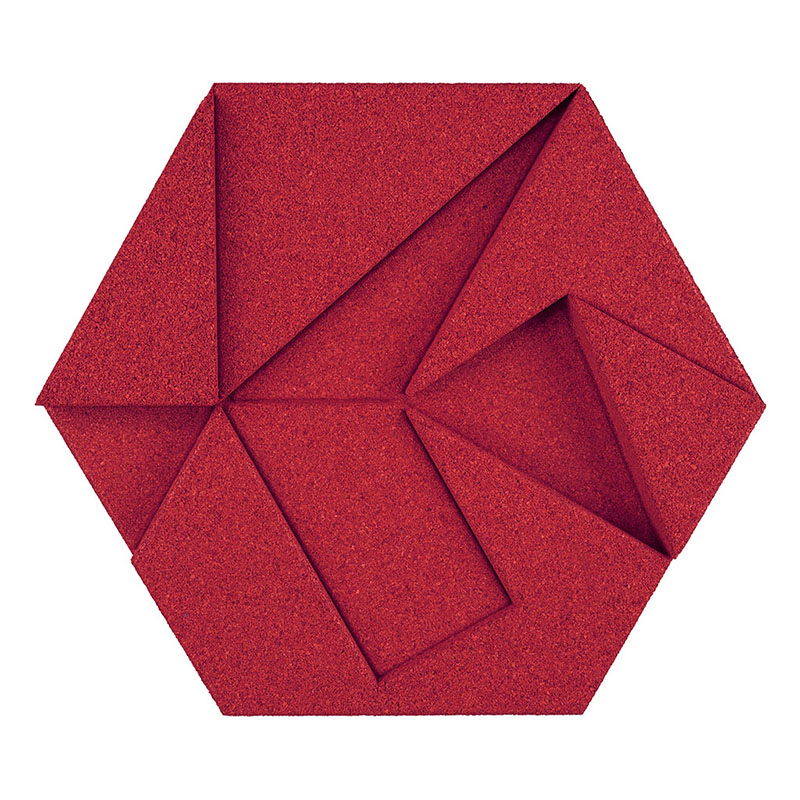 Organic Blocks Hexagon Red - Designer Surface Solutions