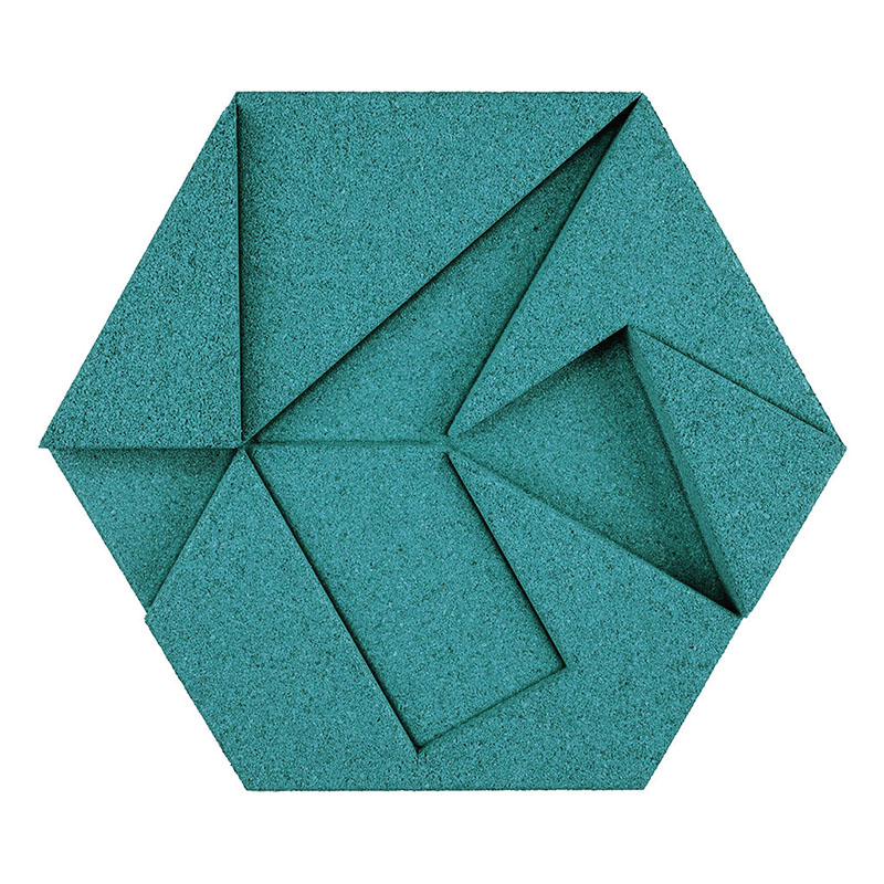 Organic Blocks Hexagon Turquoise - Designer Surface Solutions