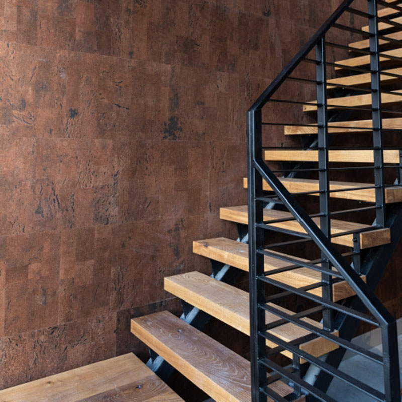 Prime Cork Leather Stairs - Designer Surface Solutions