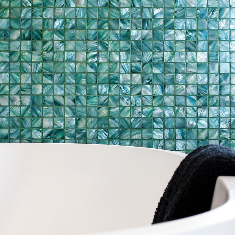 Mosaic Tile Jade Bathroom - Designer Surface Solutions