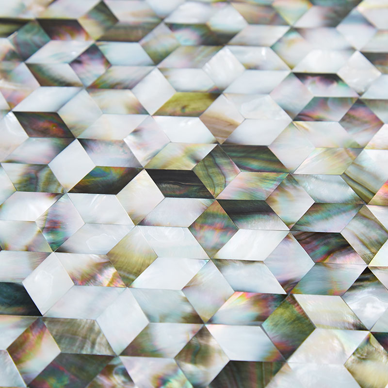 Mother of Pearl - 3D Midnight Cube - Designer Surface Solutions
